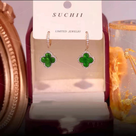Women's Fashion Temperament Four-leaf Clover Earrings