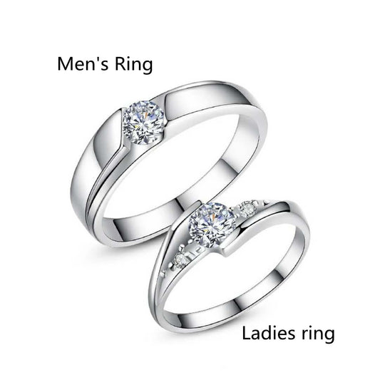 Korean Version Of Silver-plated Eternal Vows Couple Ring