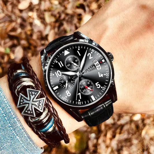 Fully Automatic Quartz Luminous Waterproof Digital Six-Hand Mens Watch - Zentrova Fully Automatic Quartz Luminous Waterproof Digital Six-Hand Mens Watch - Zentrova