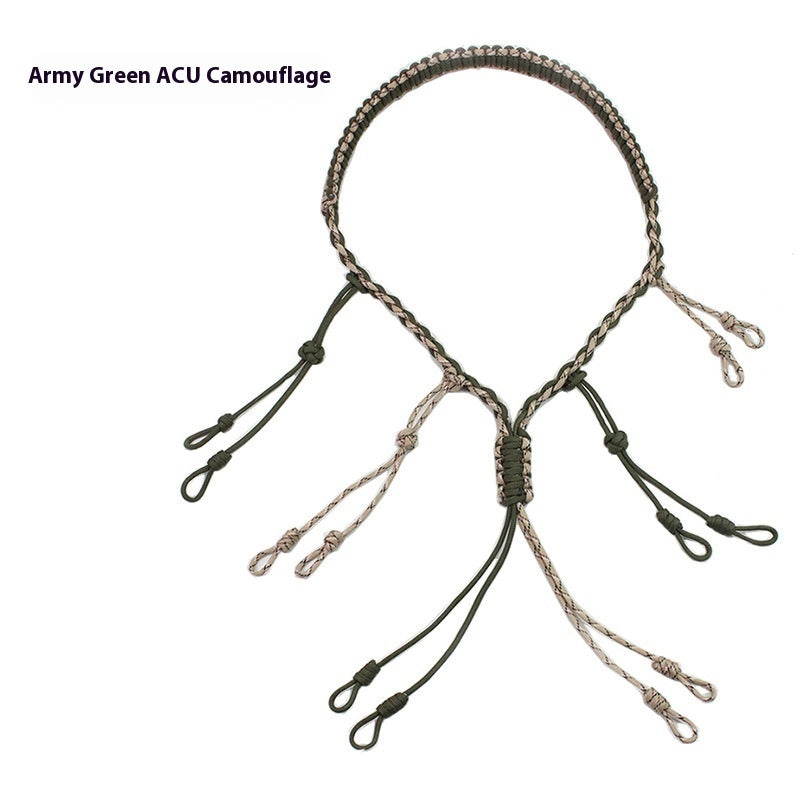 Outdoor Tactics Equipment Parachute Cord Collar Whistle Lanyard