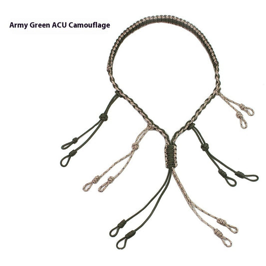 Outdoor Tactics Equipment Parachute Cord Collar Whistle Lanyard