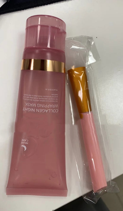 Face Night Mask Collagen Wrapping Mask Natural Ingredients Firming Elasticity & Hydration Anti-wrinkle For Skin Care - Zentrova