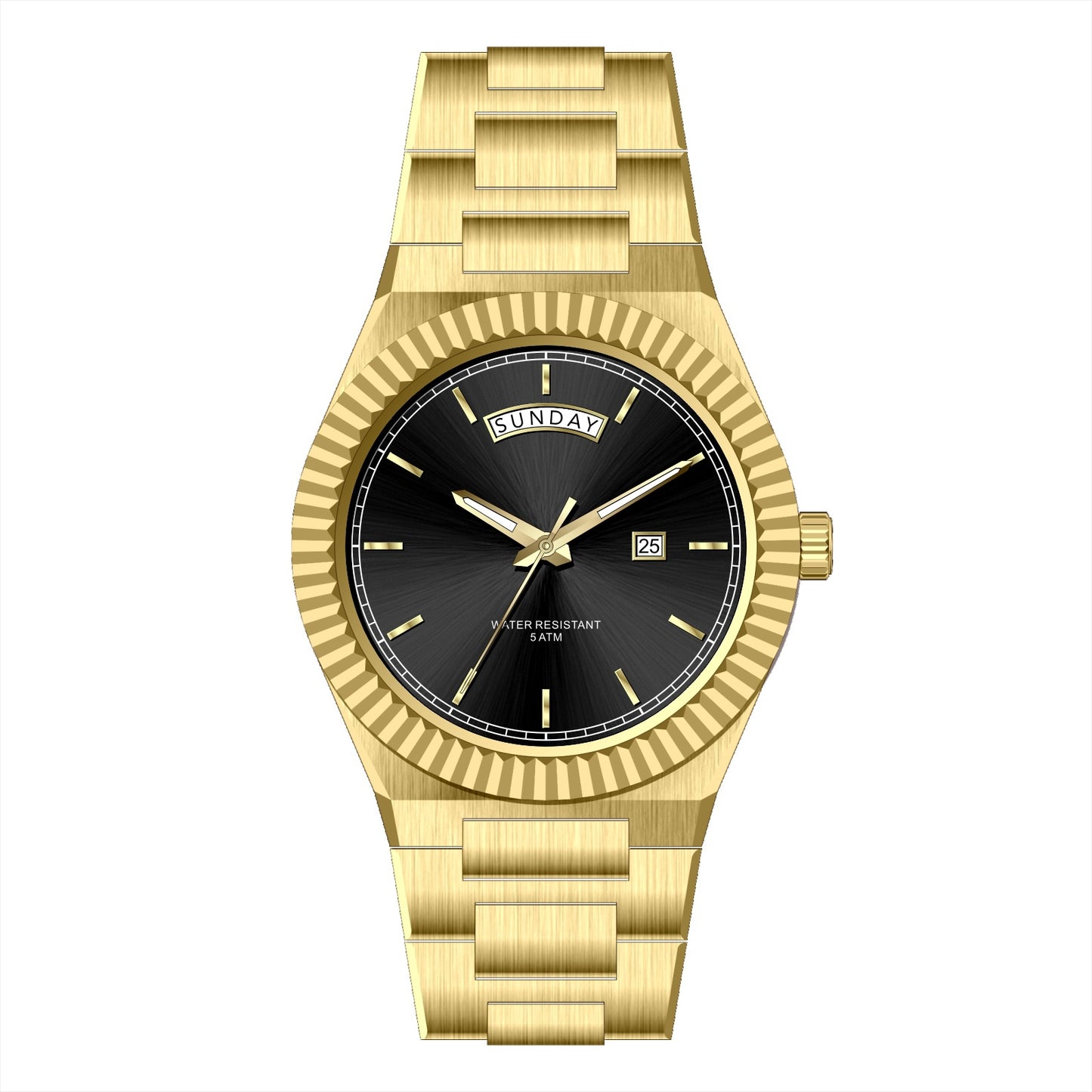 Business Gentleman's Log-Type Quartz Waterproof Steel Strap - Zentrova