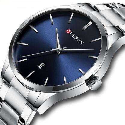 Men's Simple Large Dial Quartz Watch - Zentrova