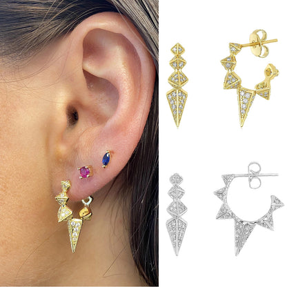 European And American Retro Triangle Earrings