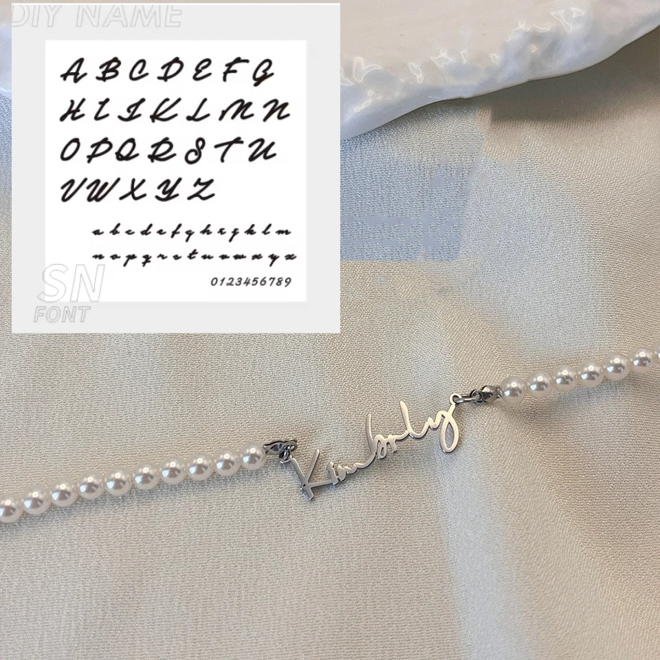 DIY Personalized English Name Design Titanium Steel Necklace - Zentrova