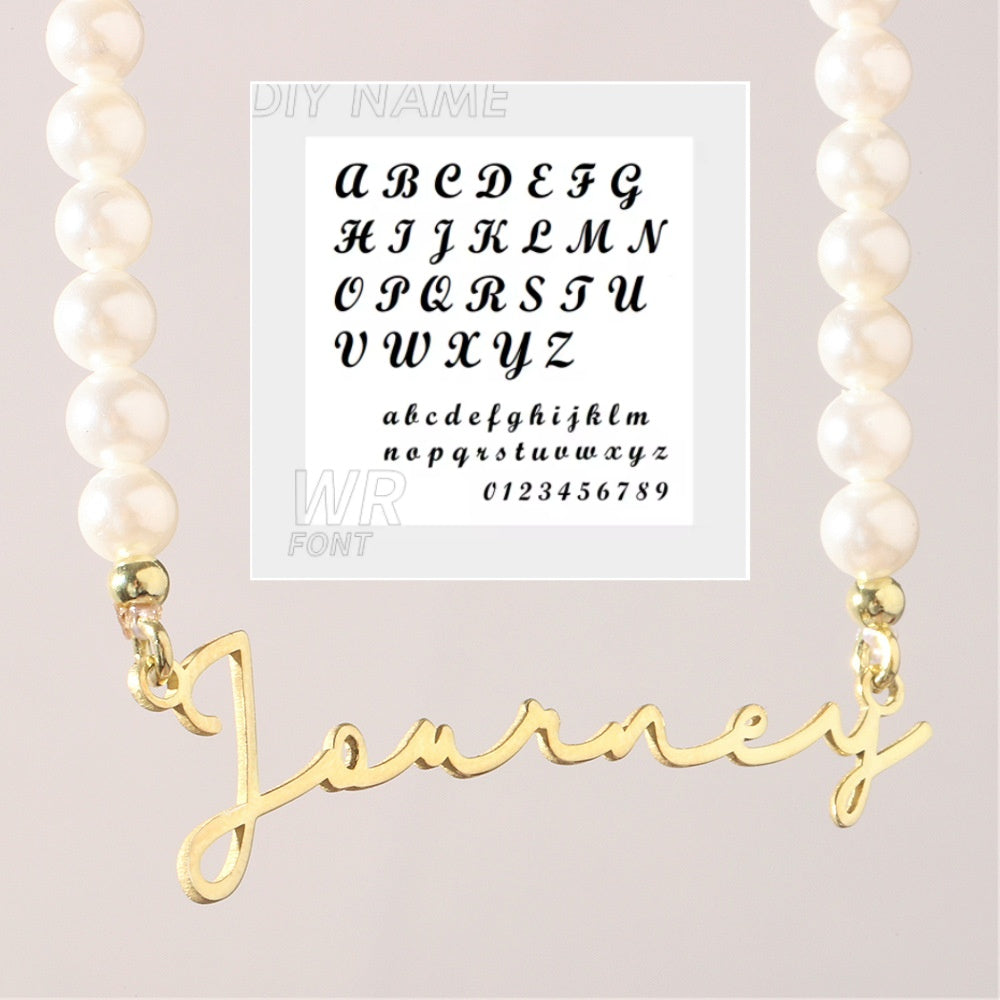 DIY Personalized English Name Design Titanium Steel Necklace - Zentrova