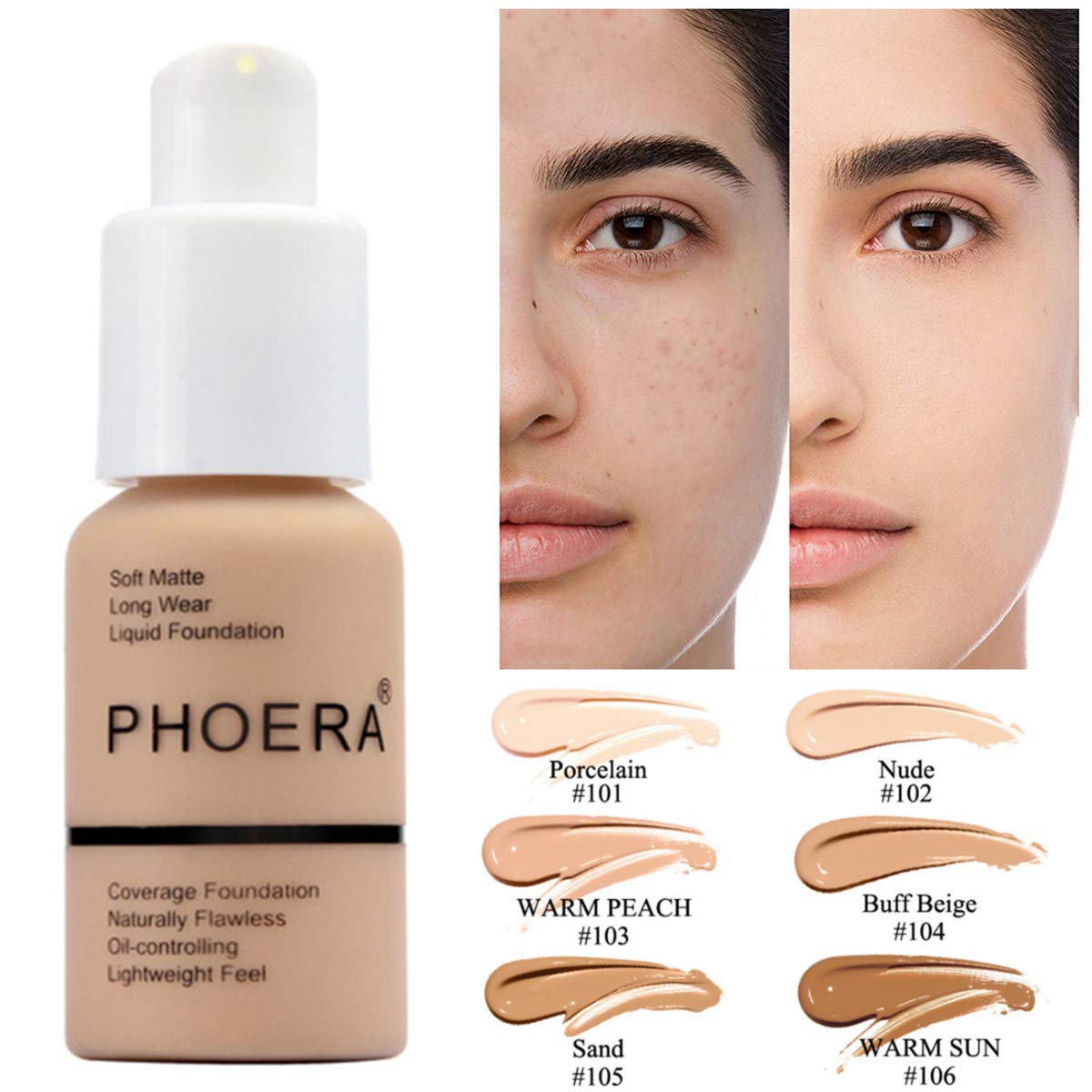 Explosive Press Type Oil Control Natural Color Matte Concealer Foundation Cream - Zentrova