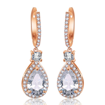 Bold Exaggerated Micro-pave Cubic Zirconia Earrings For Women - Zentrova - Alternative View