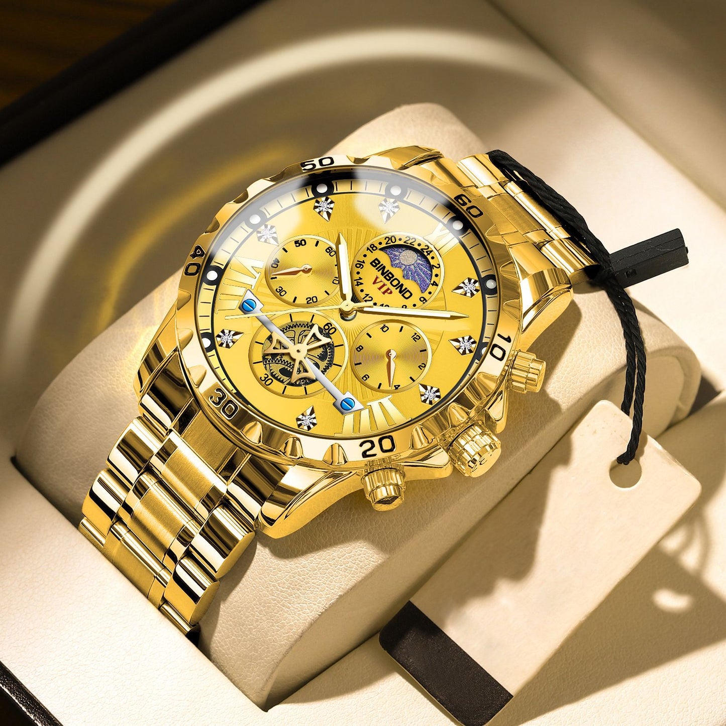 Men's Business Student Night Light Waterproof Flywheel Quartz Watch - Zentrova