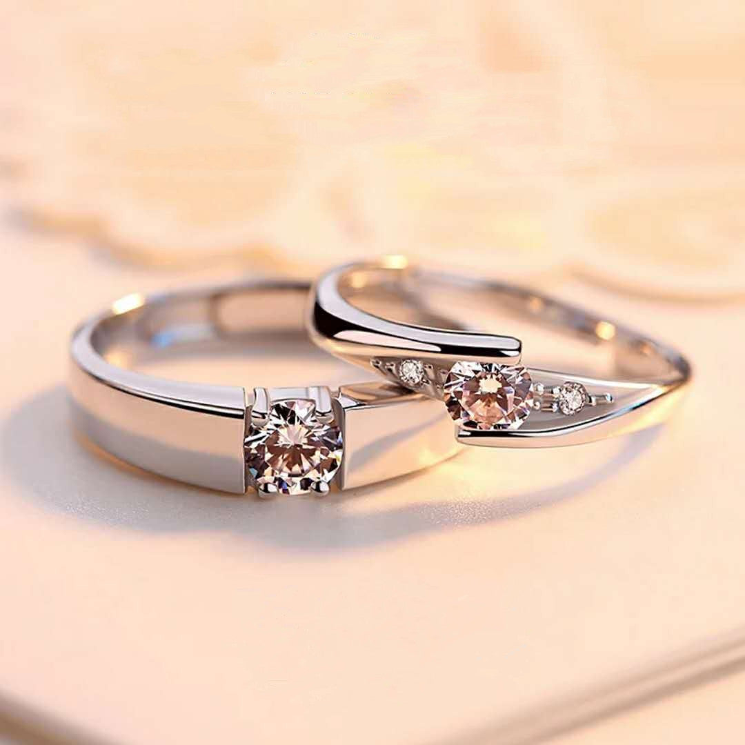 Korean Version Of Silver-plated Eternal Vows Couple Ring
