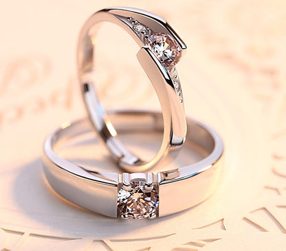 Korean Version Of Silver-plated Eternal Vows Couple Ring