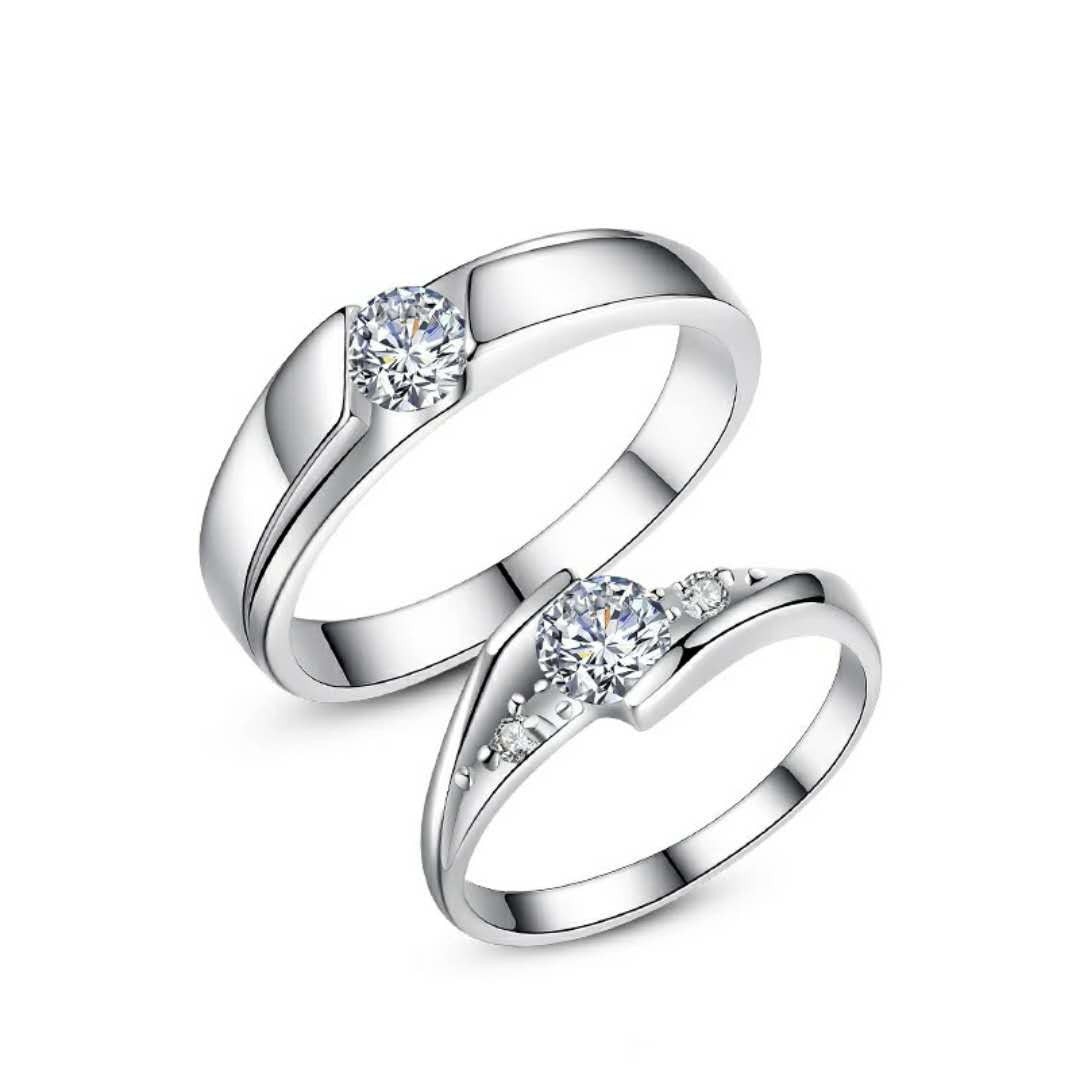 Korean Version Of Silver-plated Eternal Vows Couple Ring