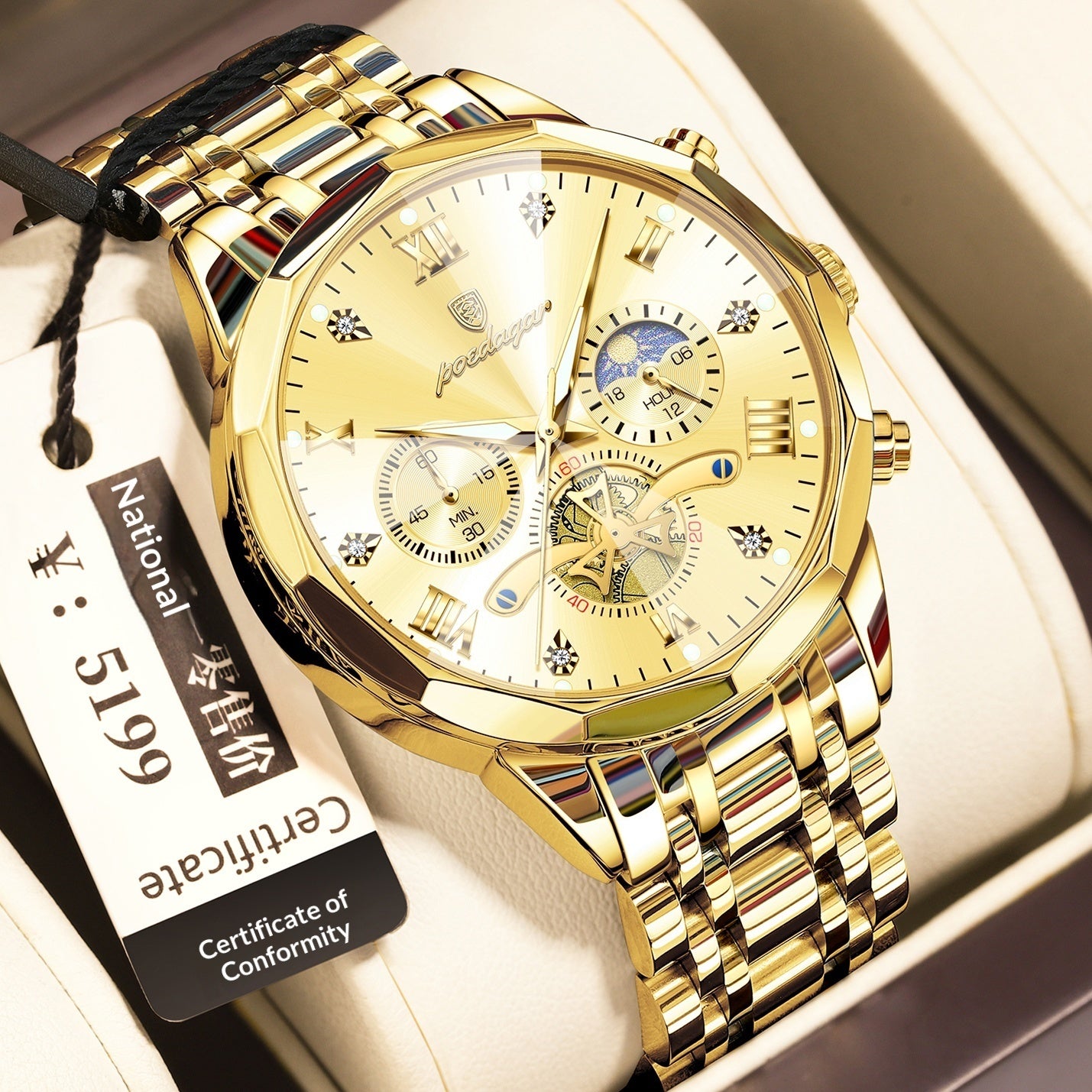 Waterproof Multifunctional Quartz Watch For Men - Zentrova