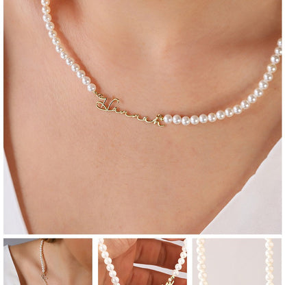 DIY Personalized English Name Design Titanium Steel Necklace - Zentrova