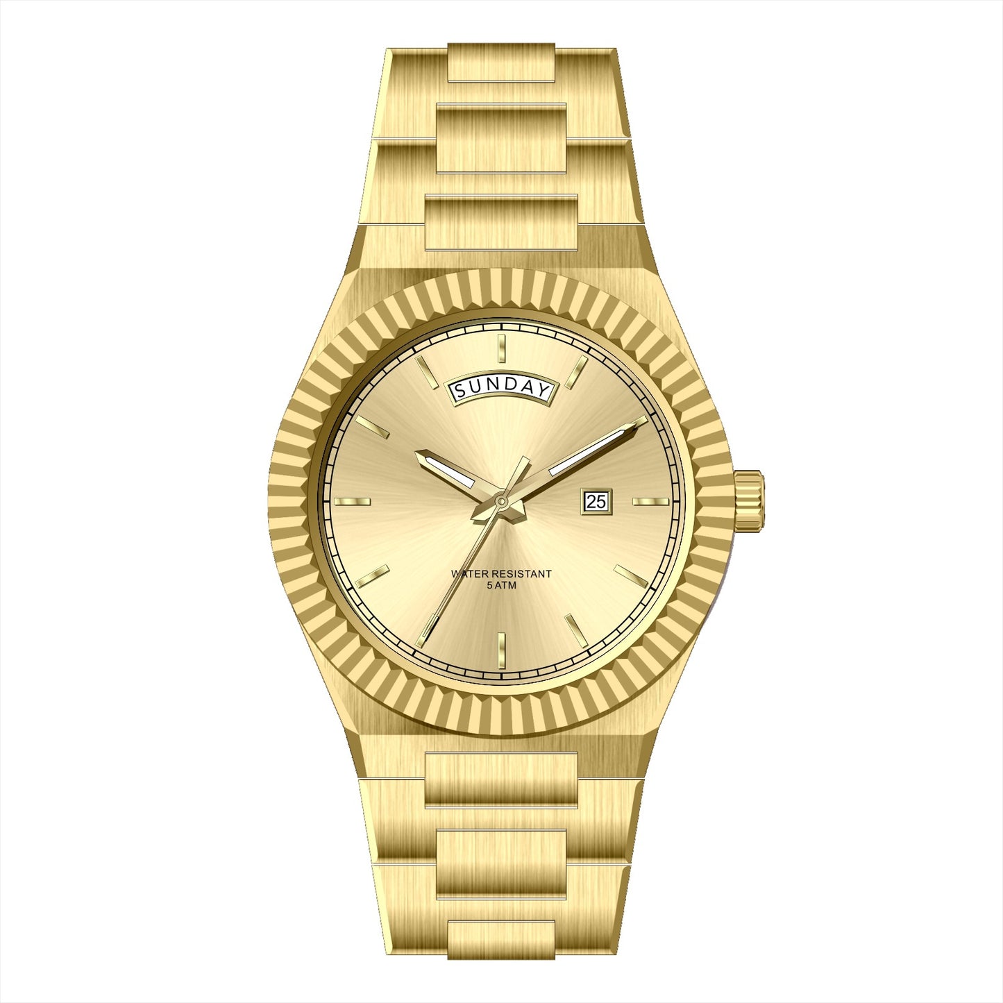 Business Gentleman's Log-Type Quartz Waterproof Steel Strap - Zentrova