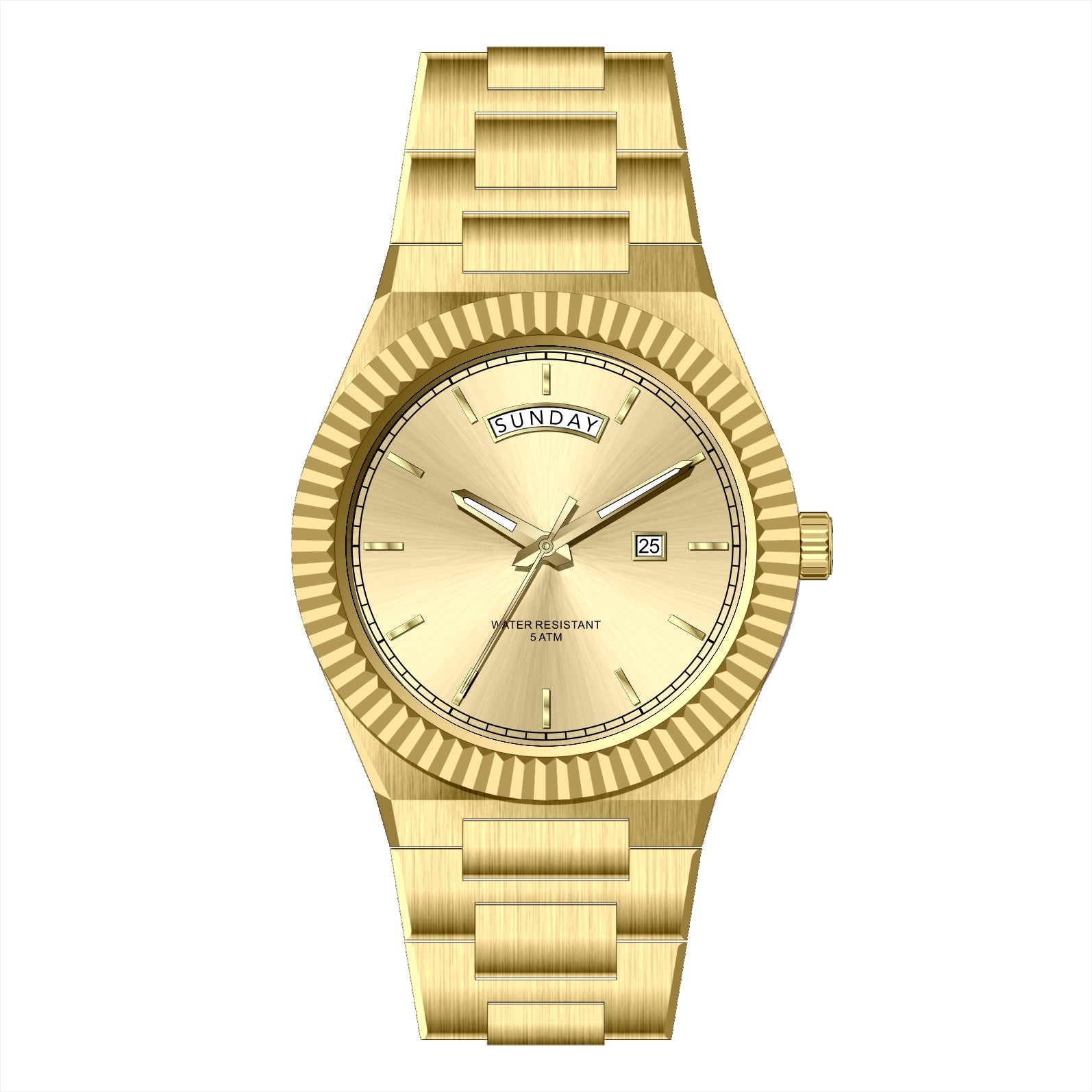 Business Gentleman's Log-Type Quartz Waterproof Steel Strap - Zentrova