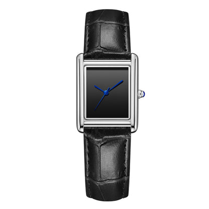 Couple Leather Watch Strap Simple Square Student's Watch Waterproof - Zentrova