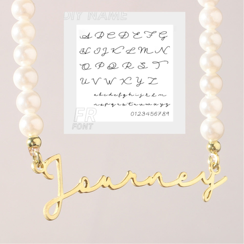 DIY Personalized English Name Design Titanium Steel Necklace - Zentrova