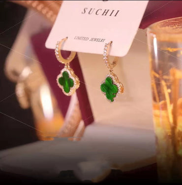 Women's Fashion Temperament Four-leaf Clover Earrings