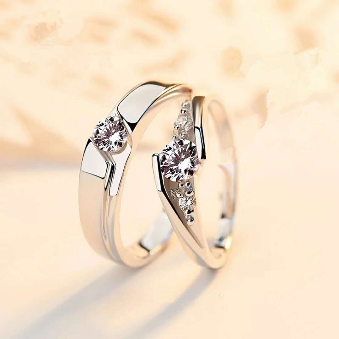 Korean Version Of Silver-plated Eternal Vows Couple Ring