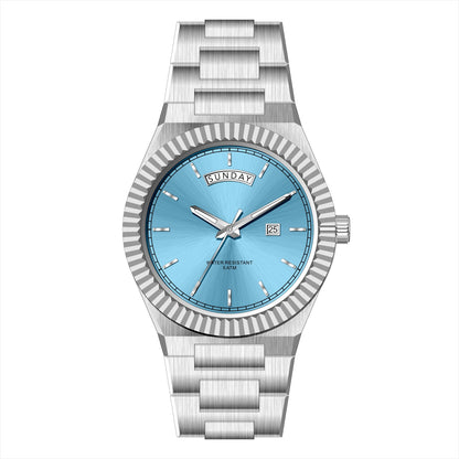 Business Gentleman's Log-Type Quartz Waterproof Steel Strap - Zentrova