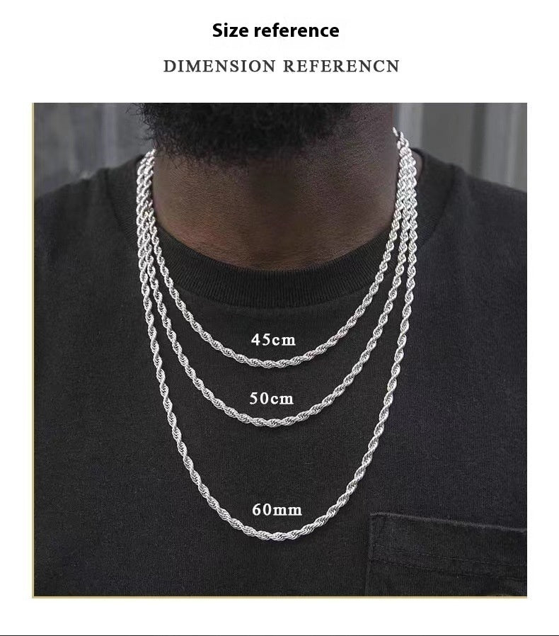 Titanium Steel Basic Style Necklace For Men And Women