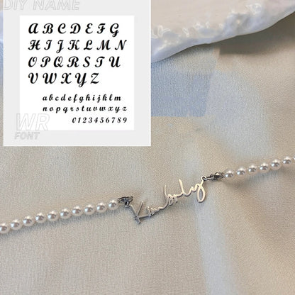 DIY Personalized English Name Design Titanium Steel Necklace - Zentrova