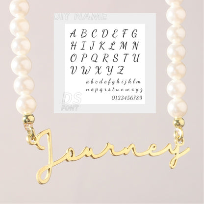 DIY Personalized English Name Design Titanium Steel Necklace - Zentrova