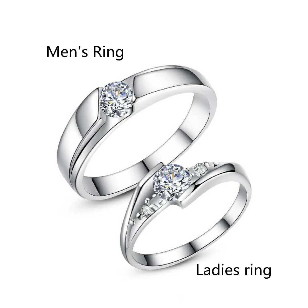 Korean Version Of Silver-plated Eternal Vows Couple Ring
