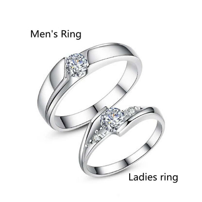 Korean Version Of Silver-plated Eternal Vows Couple Ring