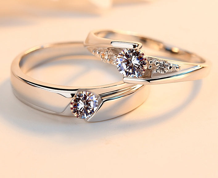 Korean Version Of Silver-plated Eternal Vows Couple Ring