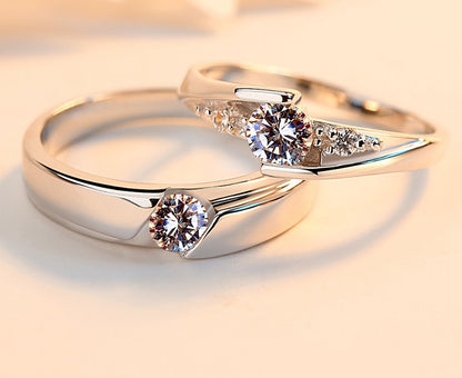 Korean Version Of Silver-plated Eternal Vows Couple Ring