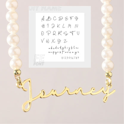 DIY Personalized English Name Design Titanium Steel Necklace - Zentrova