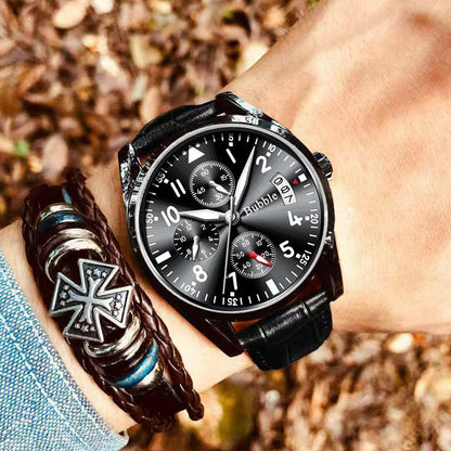 Fully Automatic Quartz Luminous Waterproof Digital Six-Hand Mens Watch - Zentrova