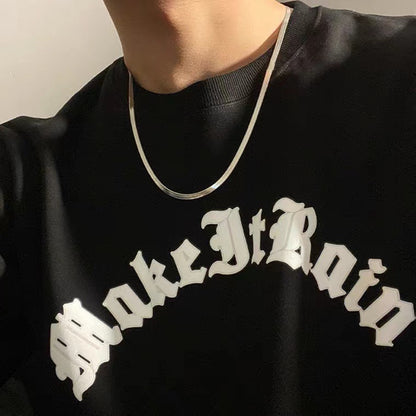 Titanium Steel Basic Style Necklace For Men And Women