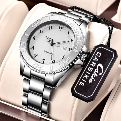 Luminous Mens Sports Mechanical Watch With Date Display And Water Resistance - Zentrova