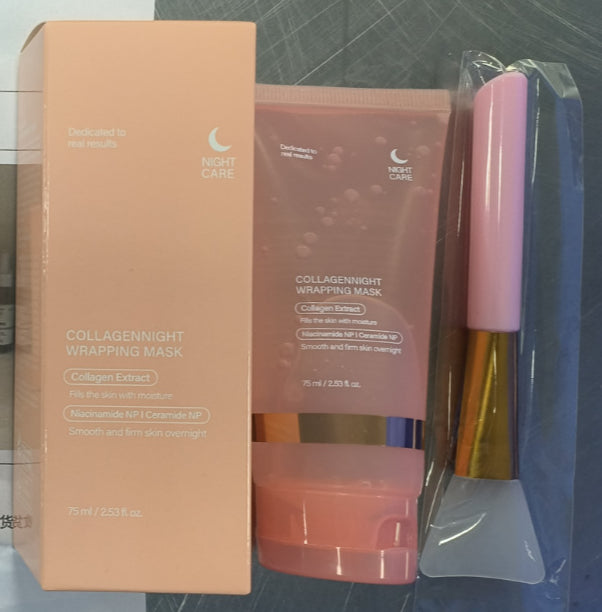 Face Night Mask Collagen Wrapping Mask Natural Ingredients Firming Elasticity & Hydration Anti-wrinkle For Skin Care - Zentrova