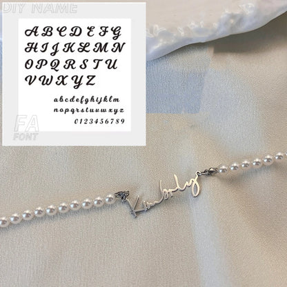 DIY Personalized English Name Design Titanium Steel Necklace - Zentrova