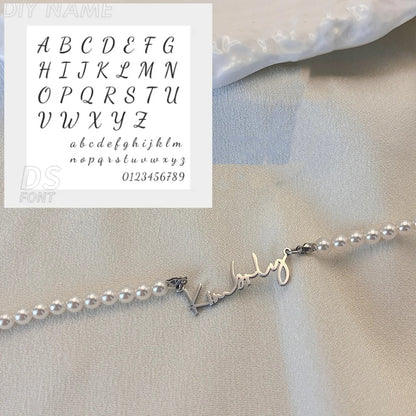 DIY Personalized English Name Design Titanium Steel Necklace - Zentrova