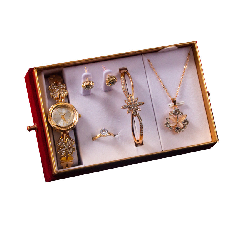 Goddess Festival With Hand Gift Set Watch Bracelet Necklace Ear Stud - Zentrova